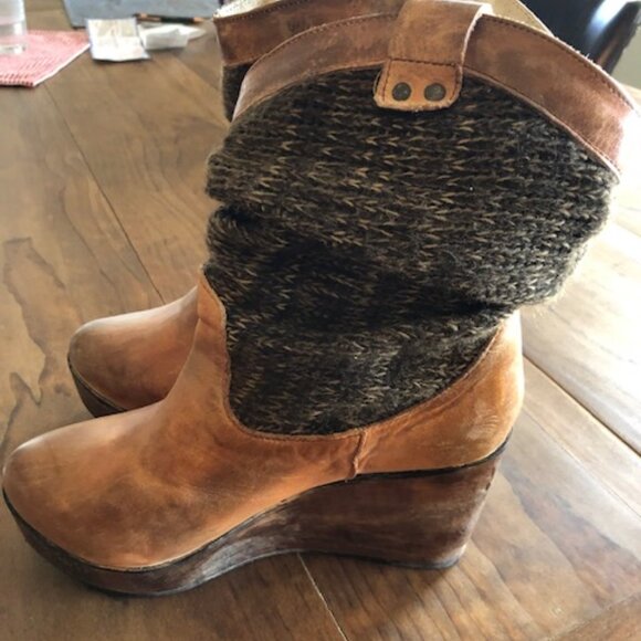 Bed Stu Wedge Boots - Picture 1 of 3